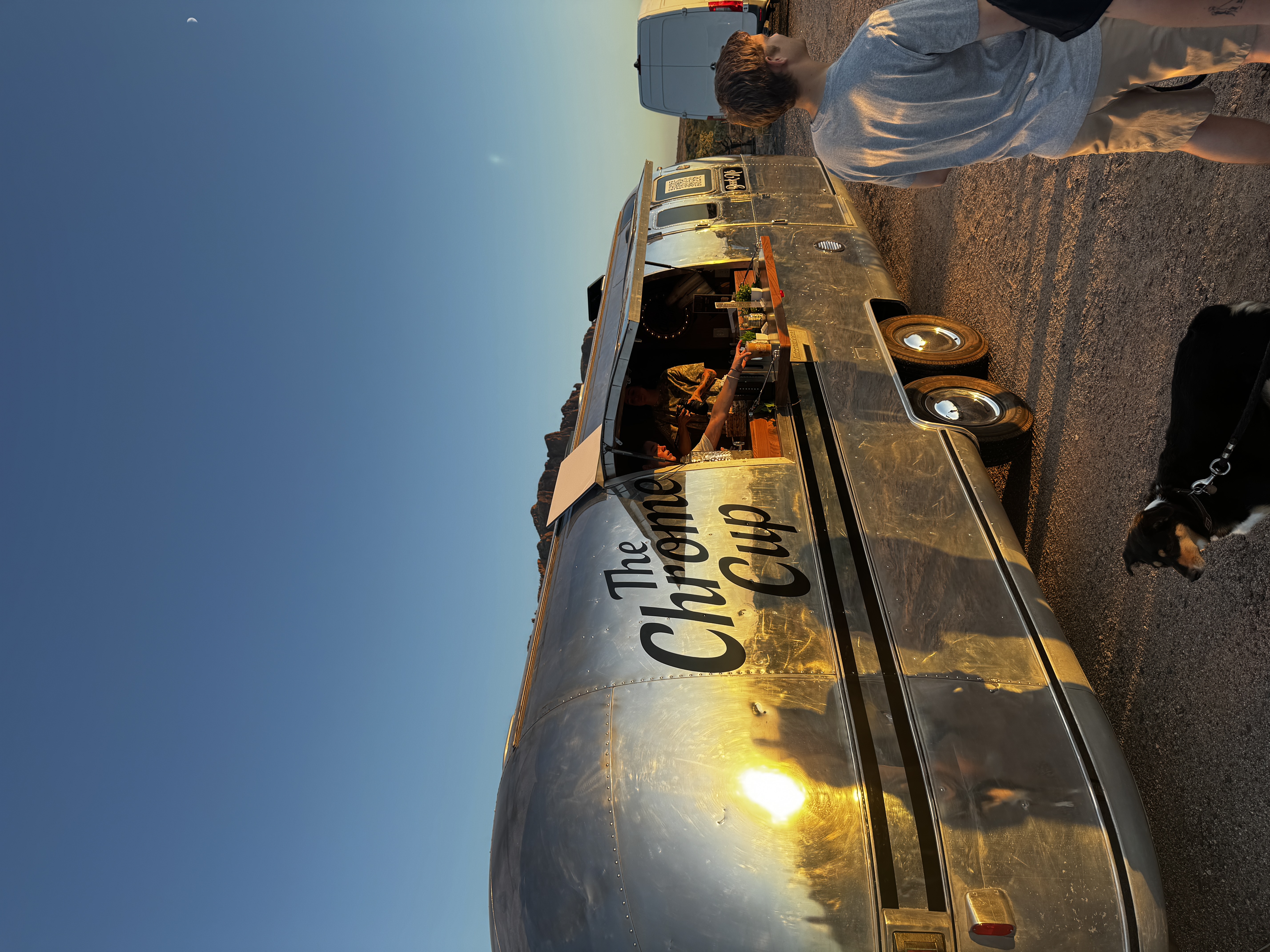 The Chrome Cup restored Airstream coffee trailer at Gilbert Arizona event